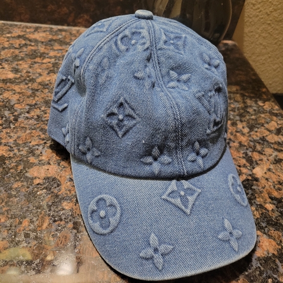 Louis Vuitton Denim Blue Monogram Hat - Picture 1 of 12